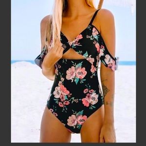 Cupshe cold shoulder one-piece swimsuit
